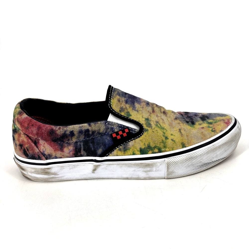 Vans Tie Dye Terry‎ Skate Slip-On Sneakers Skate Shoes Men's Size 8.5 - Picture 6 of 11